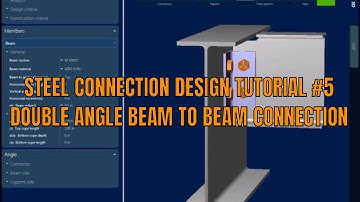 Double angle beam to beam design steel shear connection design using Ram connection