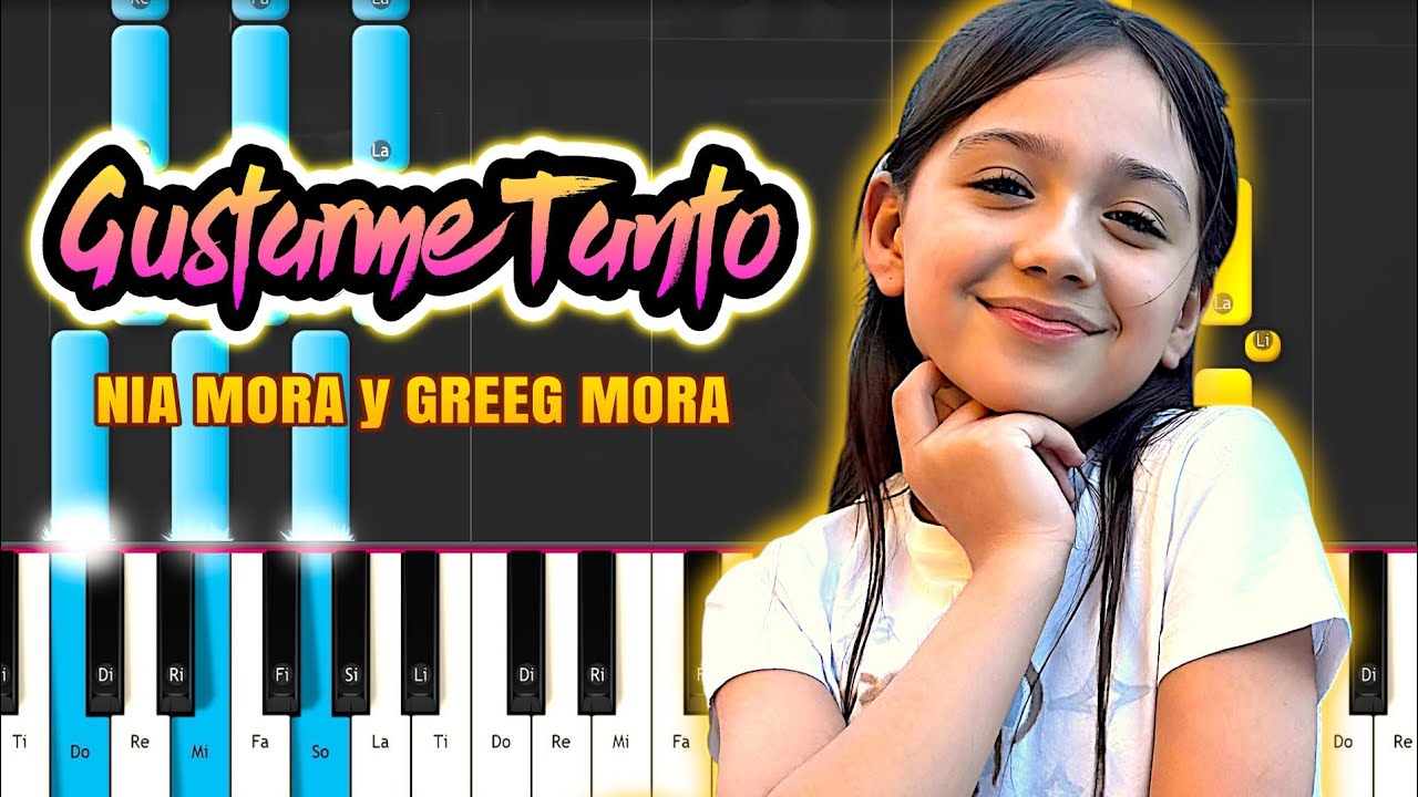 Nia Mora x Greeg Mora - Gustarme Tanto - PIANO TUTORIAL - YouTube