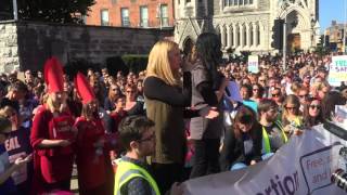 Mandy La Combre from the Trade Union Campaign to Repeal the 8th speaks at March 4 Choice 2015