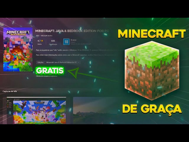 COMO TER MINECRAFT ORIGINAL DE GRAÇA ( Java & Bedrock