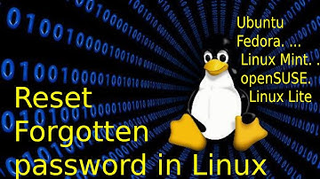 Reset Forgotten in Password Linux