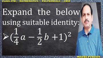 Expand the below using suitable identity: (1/4𝑎−1/2𝑏+1)^2