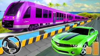 Car vs Train High Speed Racing Game - Driving Car Simulator | Android Gameplay screenshot 2