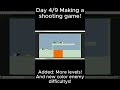 Unity: Day 4 to 9: Making a Shooting Game! 🔥👀 #Shorts