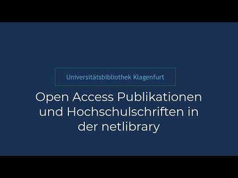 netlibrary - Repositorium für Open-Access-Publikationen und Hochschulschriften der AAU