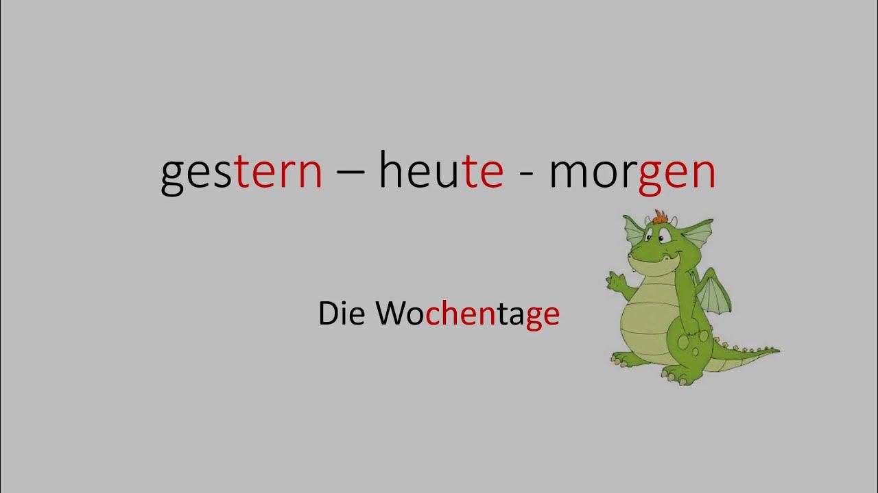 Wenn Gestern Morgen Wäre Dann Wäre Heute Samstag Lösung www.youtube.com