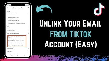 How to Unlink Email from TikTok Account !