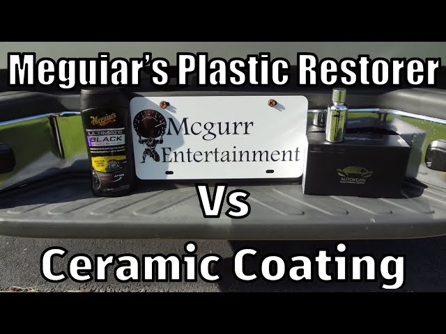 Meguiars Ultimate Black Plastic Restorer (12 oz) Bundle with Microfiber Cloth