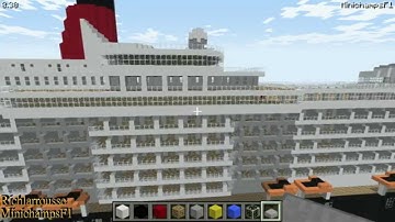 Minecraft, Large Cruise Ship, (Loosely Based on the Queen Victoria) Preview