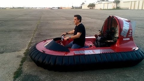 Flight of restored Scat hovercraft