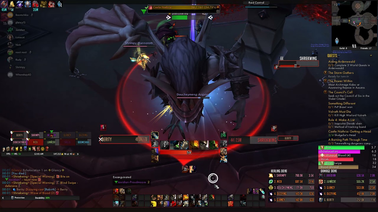 Heroic Shriekwing vs Lady Moon Berry Fan Club and friends