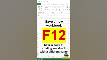 Keyboard Shortcut to Save Excel Workbook | Explained by AKumarSumeet