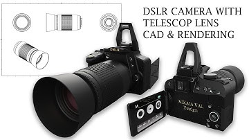 DSLR Camera Design of NIKON D5300 CAD and Rendering