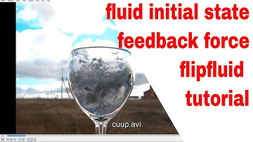 fluid initial state and Flip Fluid Affecting Rigid Body Tutorial with water splash