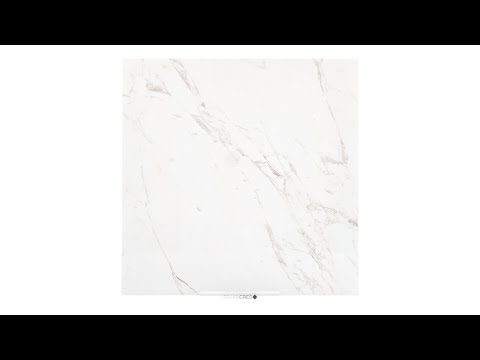 Glossy Statuario marble with grey veins video