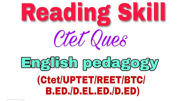 Reading skill n question related to language skills// CTET EXAM SPECIAL