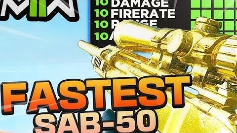 BEST SAB-50 CLASS SETUP!?! (FASTEST SNIPER IN MW2)