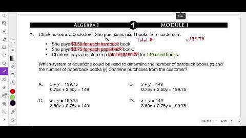 2018 Module 1 Problem 7 Algebra 1 PDE Item and Scoring Sampler