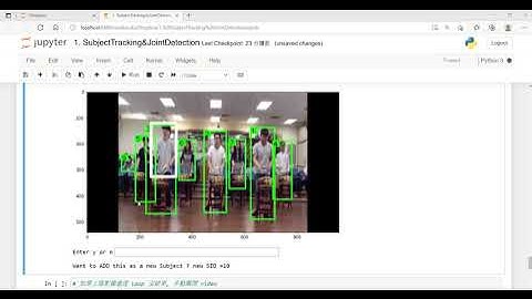 Example of human user interacting with AI for subject tracking and joint detection