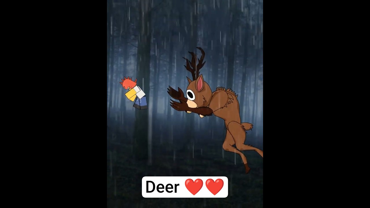 Cover The deer saves dino kid #roblox #robloxanimation