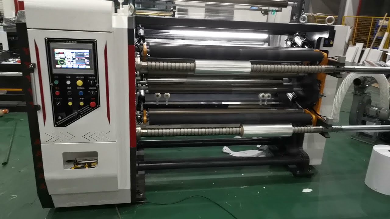 BINBAO Machinery BOPP PVC PET Film Slitter Rewinder Machine With Air Friction Rewinding Shafts
