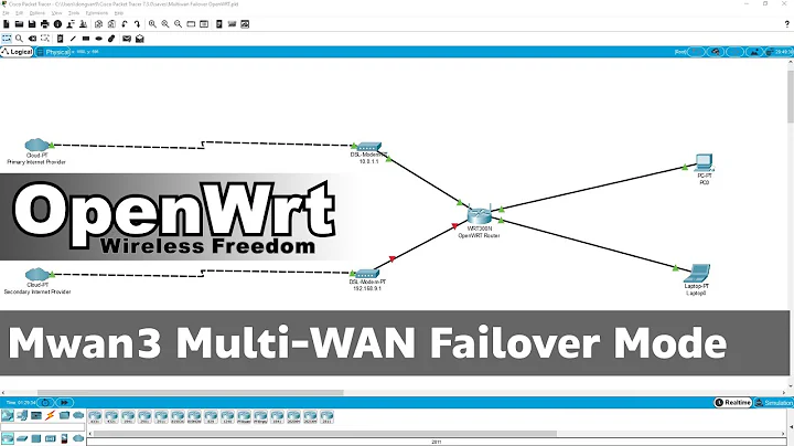 OpenWRT - Configure Multiwan Failover with mwan3