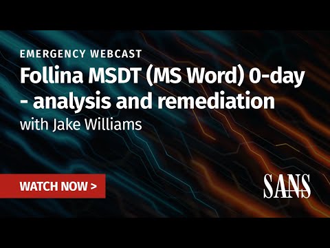 SANS Emergency Webcast: