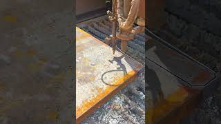 Precision CNC Oxy-Fuel Torch Cutting Thick Metal Plates