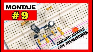 sencillo circuito astable con transistores sin integrado , montaje en protoboard | @PCBWay