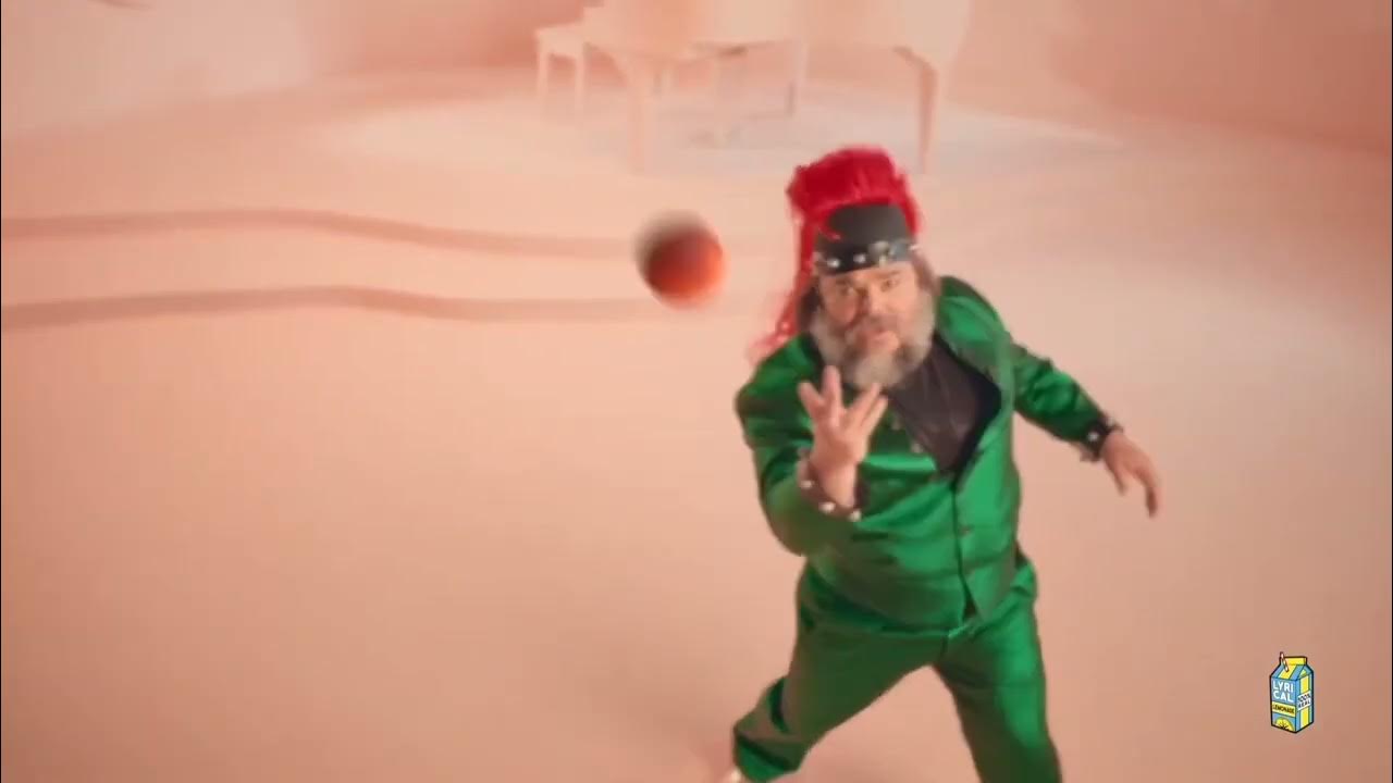 Jack black throwing a peach to the camera YouTube