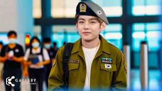 V BTS Arrives at Korean Airport Heading to America to Fulfill Military Call
