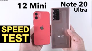 iPhone 12 Mini vs Note 20 Ultra : Speed Test + Size Comparison + Ram Management Wealth