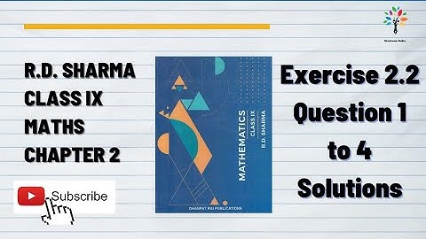 R. D Sharma Class 9 Maths Exercise 2.2 (Level 1) | Exponents of Real Numbers
