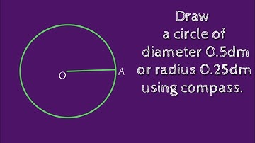 How to draw a circle of diameter 0.5dm using compass. shsirclasses.