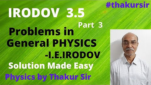 I.E.IRODOV Problem 3.5|Irodov Solution made easy|By S.B.Thakur(Thakur Sir)|JEE-Mains and Advanced