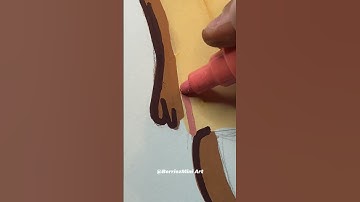 Drawing Rigby From The Regular Show With Posca Markers! #shorts