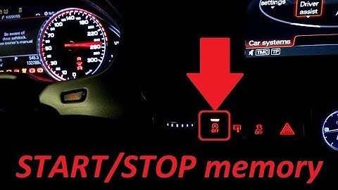Audi A8, MY2015 - start/stop memory function activation - spominska funkcija start/stop