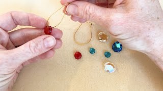 No Tools Needed! Quick & Easy DIY Crystal Hoop Earrings
