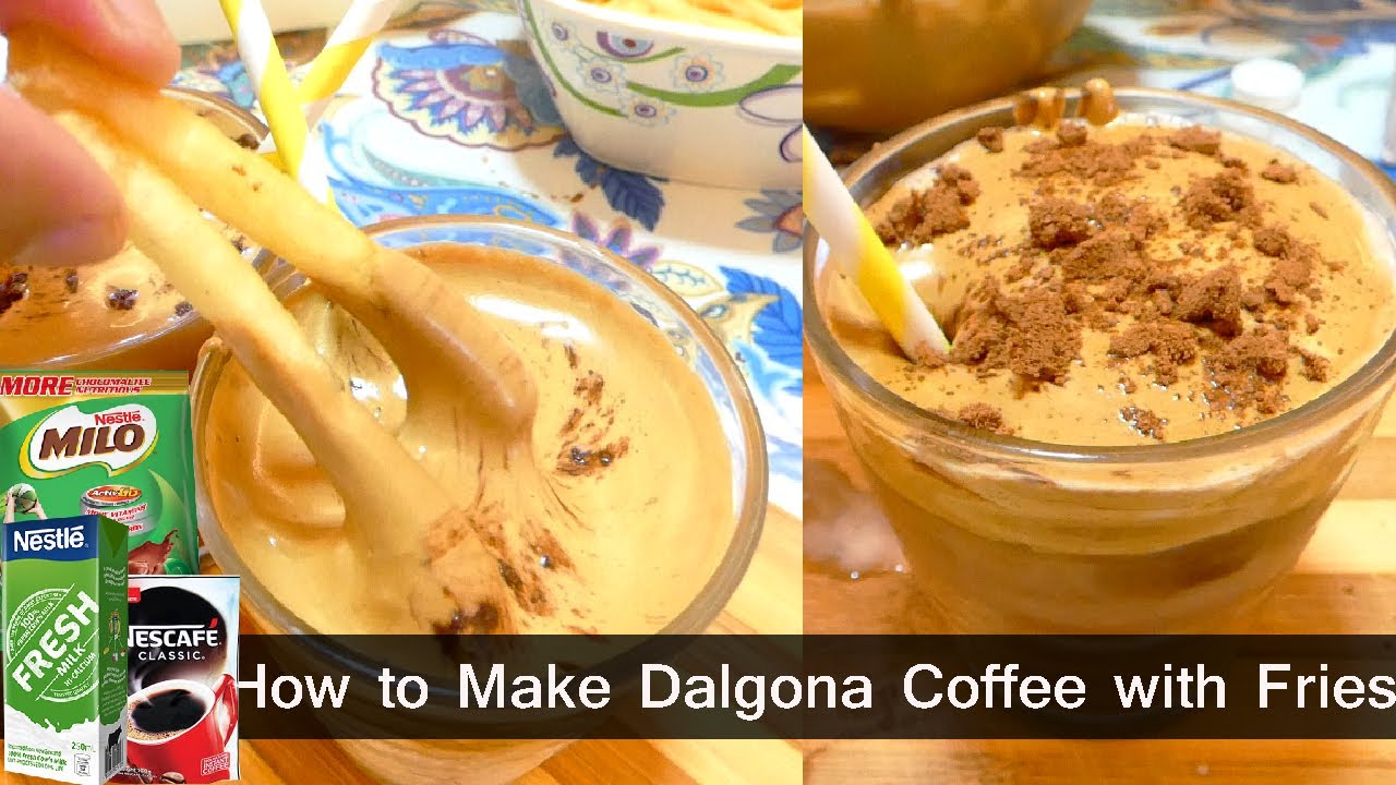 How to Make Dalgona Coffee (Milo & Milk) - YouTube