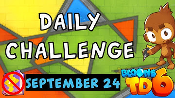 Bloons TD 6 Daily Challenge | Try For Dartagon | No MK No Powers Used | September 24 2024