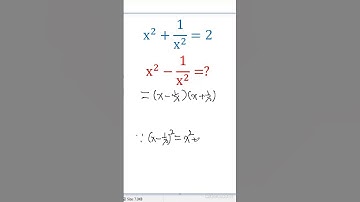 Cool Trick for Evaluating x^2-1/x^2 !!