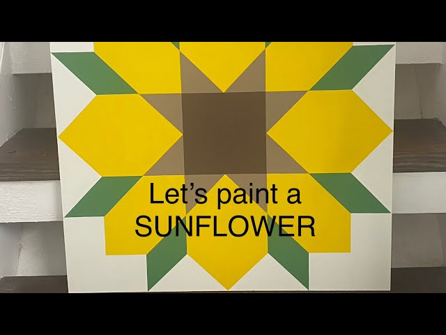 Barn Quilt: How to Draw a Sunflower #FREE Pattern Video #63 - YouTube barn-quilt-how-to-draw-a-sunflower-free-pattern-video-63-youtube
