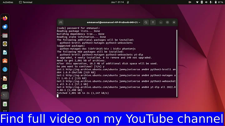 How to download YouTube videos using terminal on Linux
