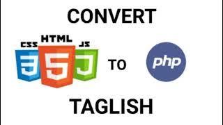 Convert HTML File to PHP File (Taglish) and Connect the database in your Web App - TAGLISH