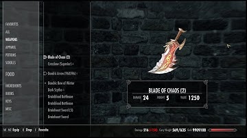 SKYRİM SE Blade of chaos mod