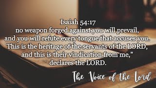 Isaiah 54:17 The Voice of the Lord  June 4, 2022 by Pastor Teck Uy