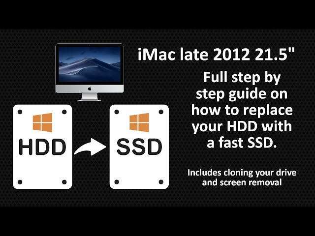 iMac 2012 HDD clone and SSD full install with screen removal - YouTube