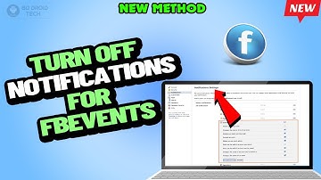 How To Turn Off Notifications For Facebook Events 2024 | Laptop or PC