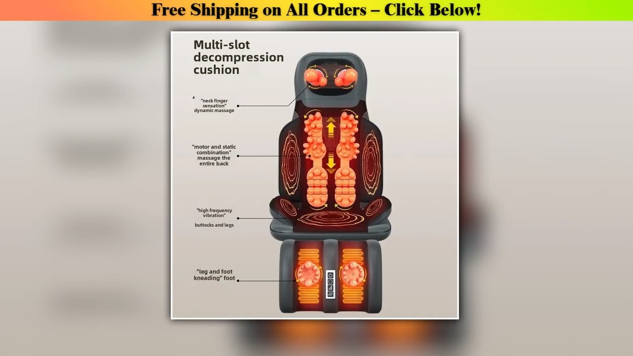 5 in 1 Folding Chair Type Massager Massage Chair Power Full Body Massager Neck Shoulder Rolling