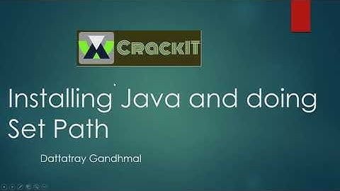 2. Installing Java and doing Set Path